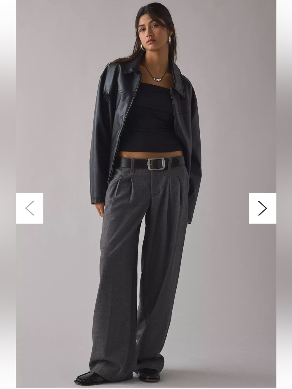 Urban Outfitters Women’s 14 Cozy Twill Pleated Wide Leg Trouser Pant Office Work